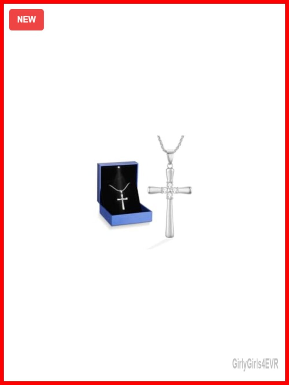 S925 Sterling Silver Moissanite Cross Necklace Pendant Gift